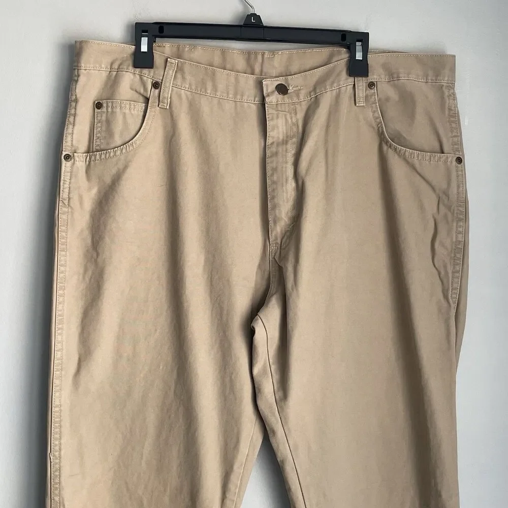 Wrangler Rugged Wear Jeans Men's 40x34 Khaki Cotton Twill Denim 5 Pocket 31000GK